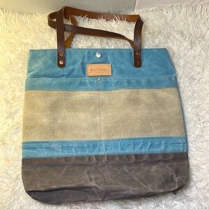 BURNBAGS USA canvas / leather tote bag